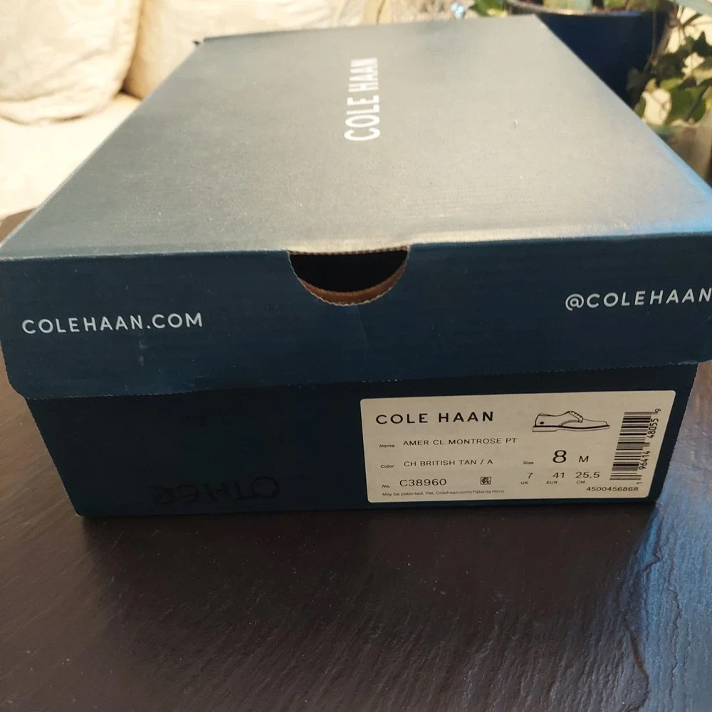 Cole Haan Men's American Classics Montrose Plain Toe Oxford C38960 Tan 8 NEW!